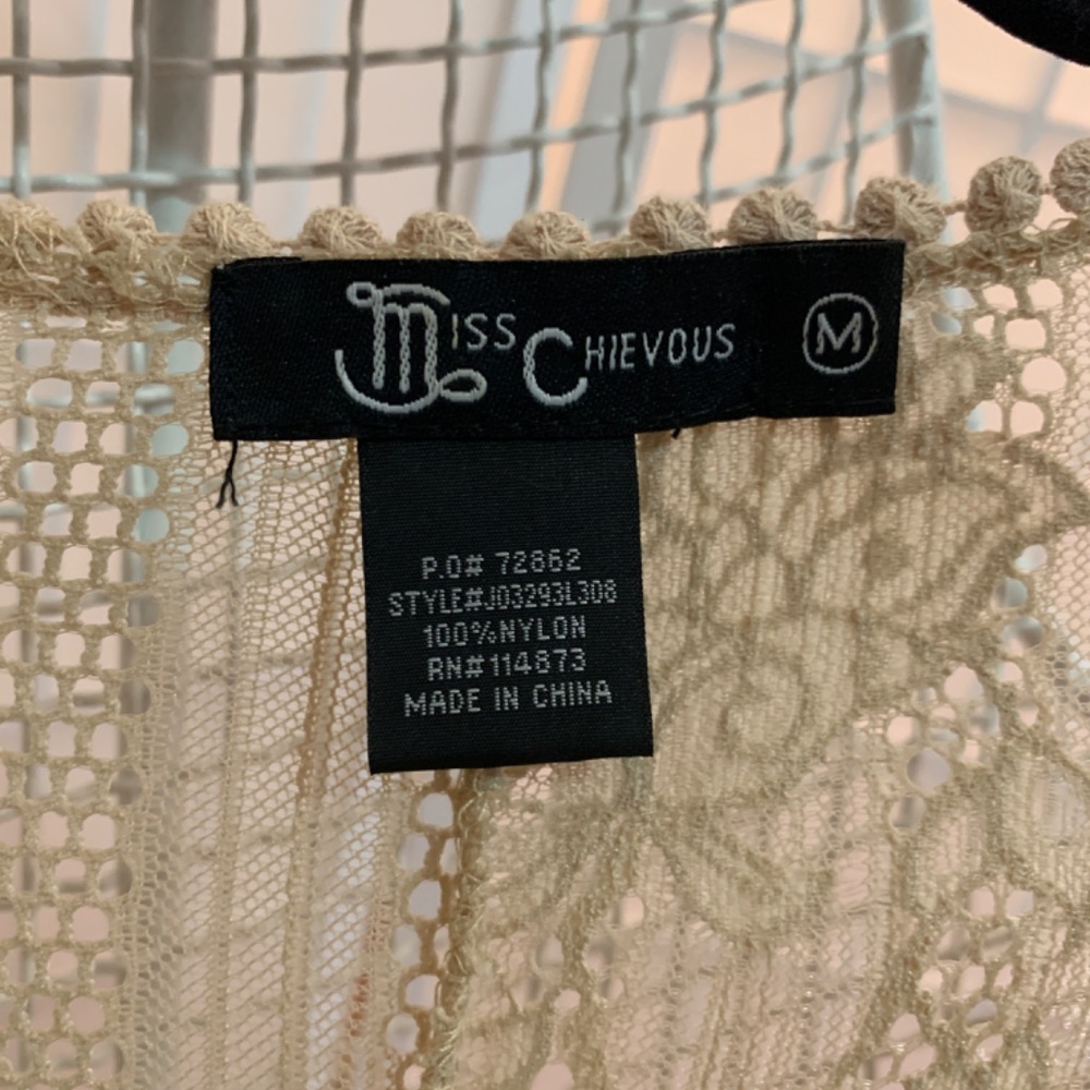 Miss Chievous Lace Duster Mid-Length Flare Sleeve - Picture 5 of 5